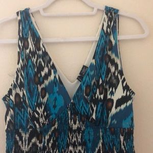 Aqua/Brown Beach Dress